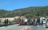 Kamyonet takla attı: Sürücüsü can verdi! Kamyonet takla attı: Sürücüsü can verdi!