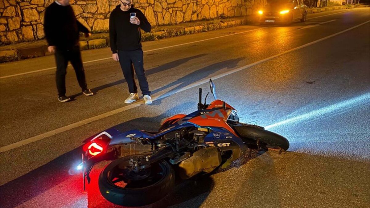 Genç motosikletli kaza kurbanı!