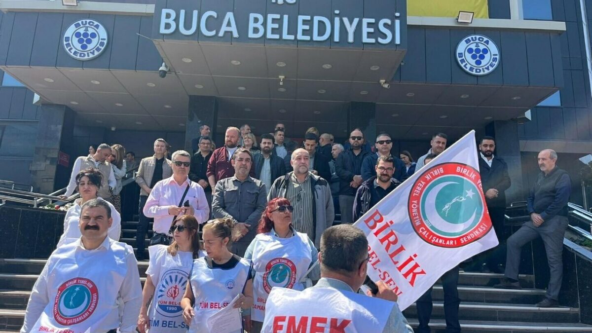 Buca’da memurlar alacakları için eylemde! Buca’da memurlar alacakları için eylemde!