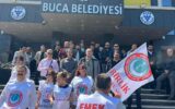 Buca’da memurlar alacakları için eylemde! Buca’da memurlar alacakları için eylemde!