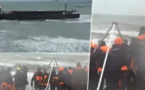 Kargo gemisinde tahliye operasyonu! Kargo gemisinde tahliye operasyonu!