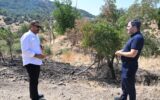 Manisa Büyükşehir’in yangın tankeri köyü alevlerden kurtardı